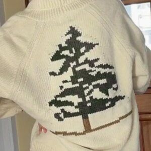 1 left! NEW ! boho Fall Pines 🌲Sweater